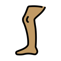 Leg: Medium Skin Tone Emoji 🦵🏽