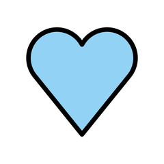 How Light Blue Heart emoji looks on Openmoji.