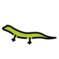 How Lizard emoji looks on Openmoji.