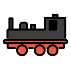 How Locomotive emoji looks on Openmoji.