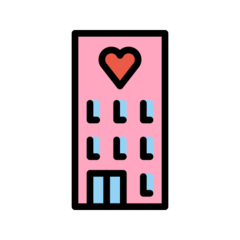 How Love Hotel emoji looks on Openmoji.