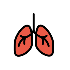 How Lungs emoji looks on Openmoji.