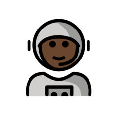 A quoi ressemblent les emoji Astronaute homme: peau foncée sur Openmoji.