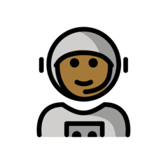 How Man Astronaut: Medium-Dark Skin Tone emoji looks on Openmoji.