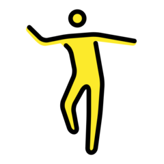 How Man Dancing emoji looks on Openmoji.