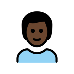 How Man: Dark Skin Tone emoji looks on Openmoji.