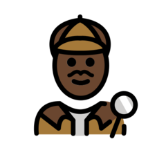 How Man Detective: Dark Skin Tone emoji looks on Openmoji.