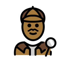 How Man Detective: Medium-Dark Skin Tone emoji looks on Openmoji.