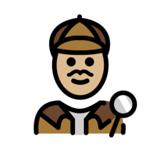 How Man Detective: Medium-Light Skin Tone emoji looks on Openmoji.