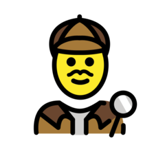 How Man Detective emoji looks on Openmoji.