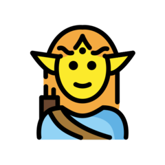 How Man Elf emoji looks on Openmoji.