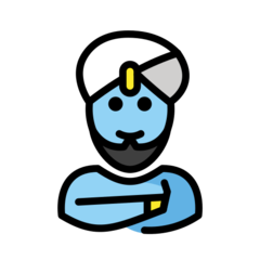 How Man Genie emoji looks on Openmoji.