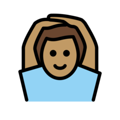 How Man Gesturing OK: Medium Skin Tone emoji looks on Openmoji.