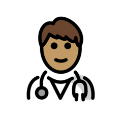 How Man Health Worker: Medium Skin Tone emoji looks on Openmoji.