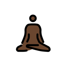 How Man in Lotus Position: Dark Skin Tone emoji looks on Openmoji.