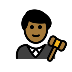 How Man Judge: Medium-Dark Skin Tone emoji looks on Openmoji.