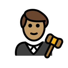 How Man Judge: Medium Skin Tone emoji looks on Openmoji.