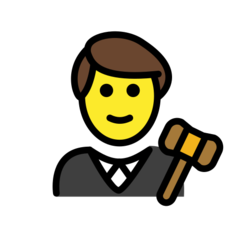 How Man Judge emoji looks on Openmoji.