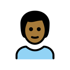 How Man: Medium-Dark Skin Tone emoji looks on Openmoji.