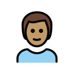 How Man: Medium Skin Tone emoji looks on Openmoji.