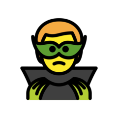 How Man Supervillain emoji looks on Openmoji.