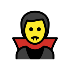 A quoi ressemblent les emoji Vampire homme sur Openmoji.