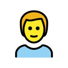 Hvordan Mand emoji ser ud på Openmoji.