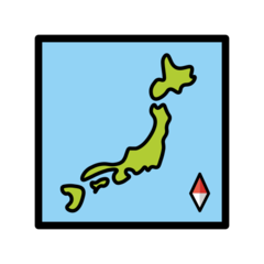 How Map of Japan emoji looks on Openmoji.