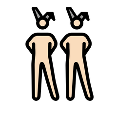 A quoi ressemblent les emoji Hommes avec des oreilles de lapin : peau claire sur Openmoji.