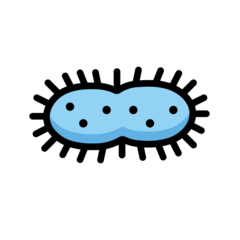 How Microbe emoji looks on Openmoji.