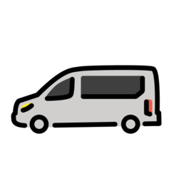 How Minibus emoji looks on Openmoji.