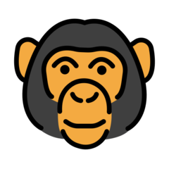 Como o emoji do Rosto de macaco é exibido no Openmoji.