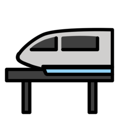 How Monorail emoji looks on Openmoji.