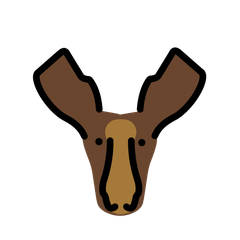 How Moose emoji looks on Openmoji.