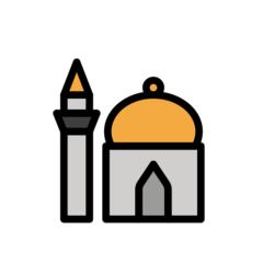 How Mosque emoji looks on Openmoji.