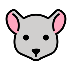 How Mouse Face emoji looks on Openmoji.