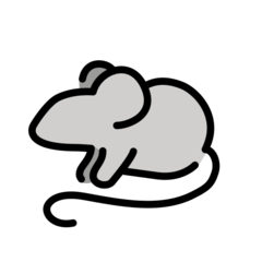 How Mouse emoji looks on Openmoji.