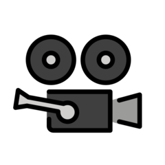 How Movie Camera emoji looks on Openmoji.