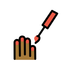 How Nail Polish: Medium-Dark Skin Tone emoji looks on Openmoji.