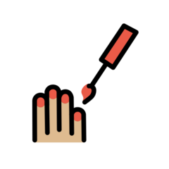 How Nail Polish: Medium-Light Skin Tone emoji looks on Openmoji.