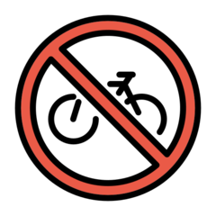 How No Bicycles emoji looks on Openmoji.