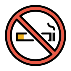 How No Smoking emoji looks on Openmoji.