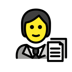 How Office Worker emoji looks on Openmoji.