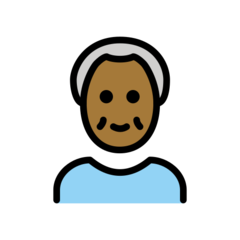 How Old Man: Medium-Dark Skin Tone emoji looks on Openmoji.