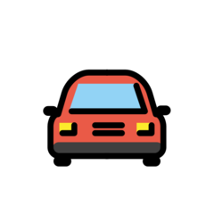 How Oncoming Automobile emoji looks on Openmoji.