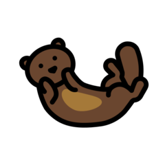 How Otter emoji looks on Openmoji.