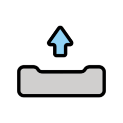 How Outbox Tray emoji looks on Openmoji.