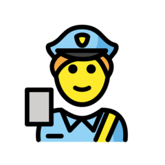 Hoe Paspoortcontrole emoji eruit ziet op Openmoji.