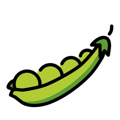 How Pea Pod emoji looks on Openmoji.