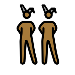 A quoi ressemblent les emoji Personnes avec des oreilles de lapin : peau mate sur Openmoji.